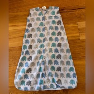 Elephant Print Halo Fleece Sleep Sack, medium (6-12 months)